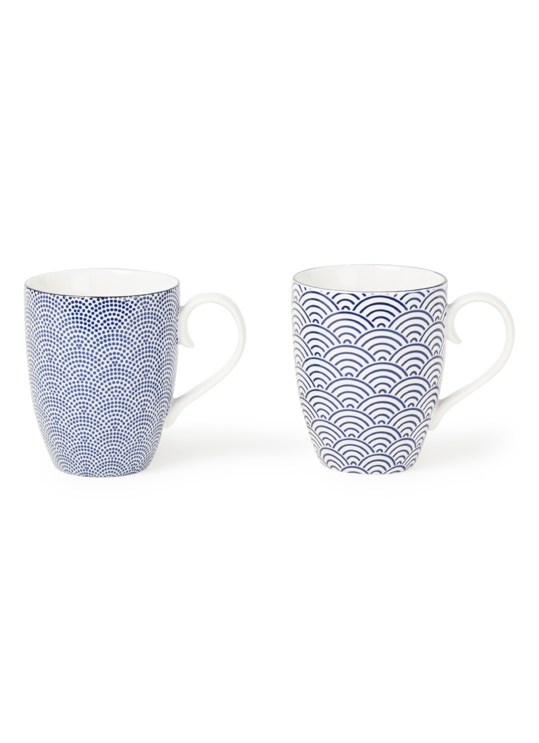 Tokyo Design Studio Nippon Blue mok 38 cl set van 2 - voorkant 2 blauw