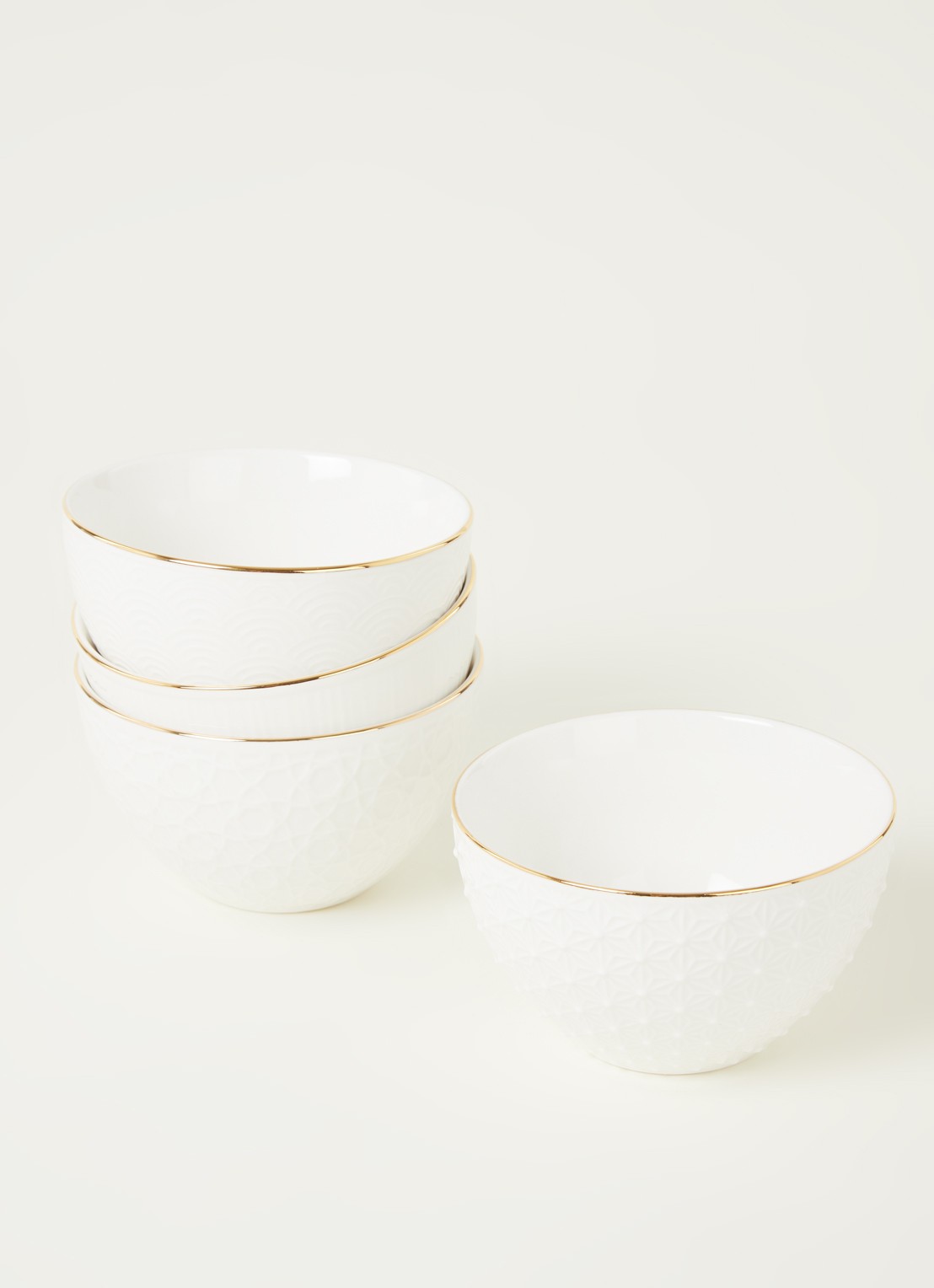 Tokyo Design Studio Nippon White kom 11,5 cm set van 4  - voorkant 3 wit