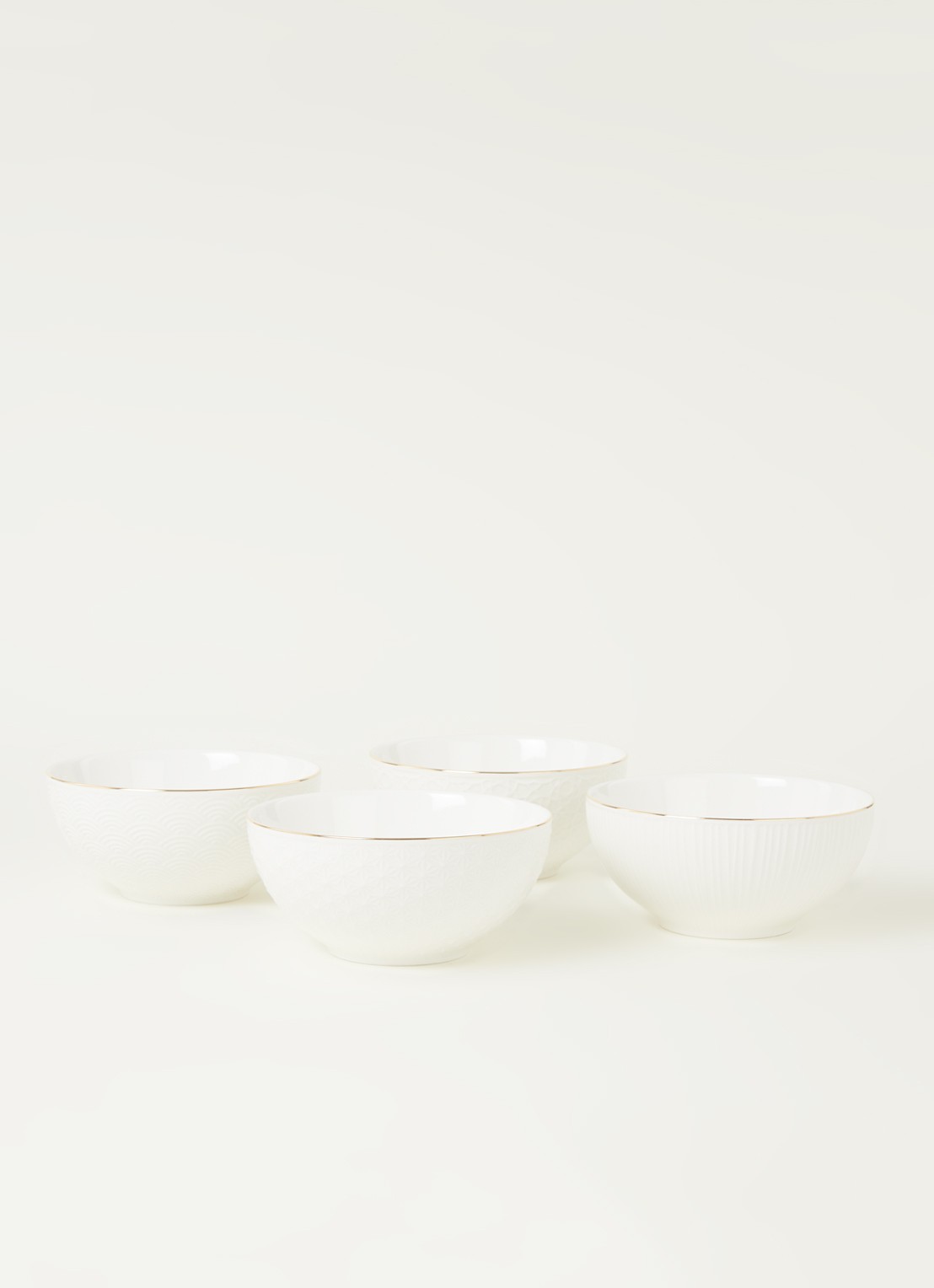 Tokyo Design Studio Nippon White kom 15 cm set van 4  - voorkant 2 wit