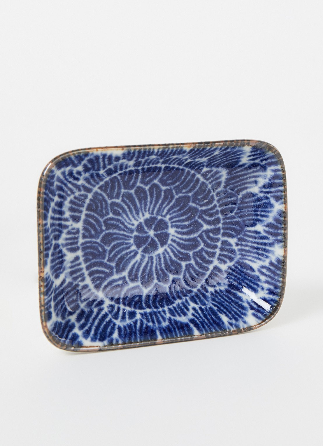 Tokyo Design Studio Ohuke Dahlia Choku dipschaal 9 x 7 cm - voorkant 2 donkerblauw