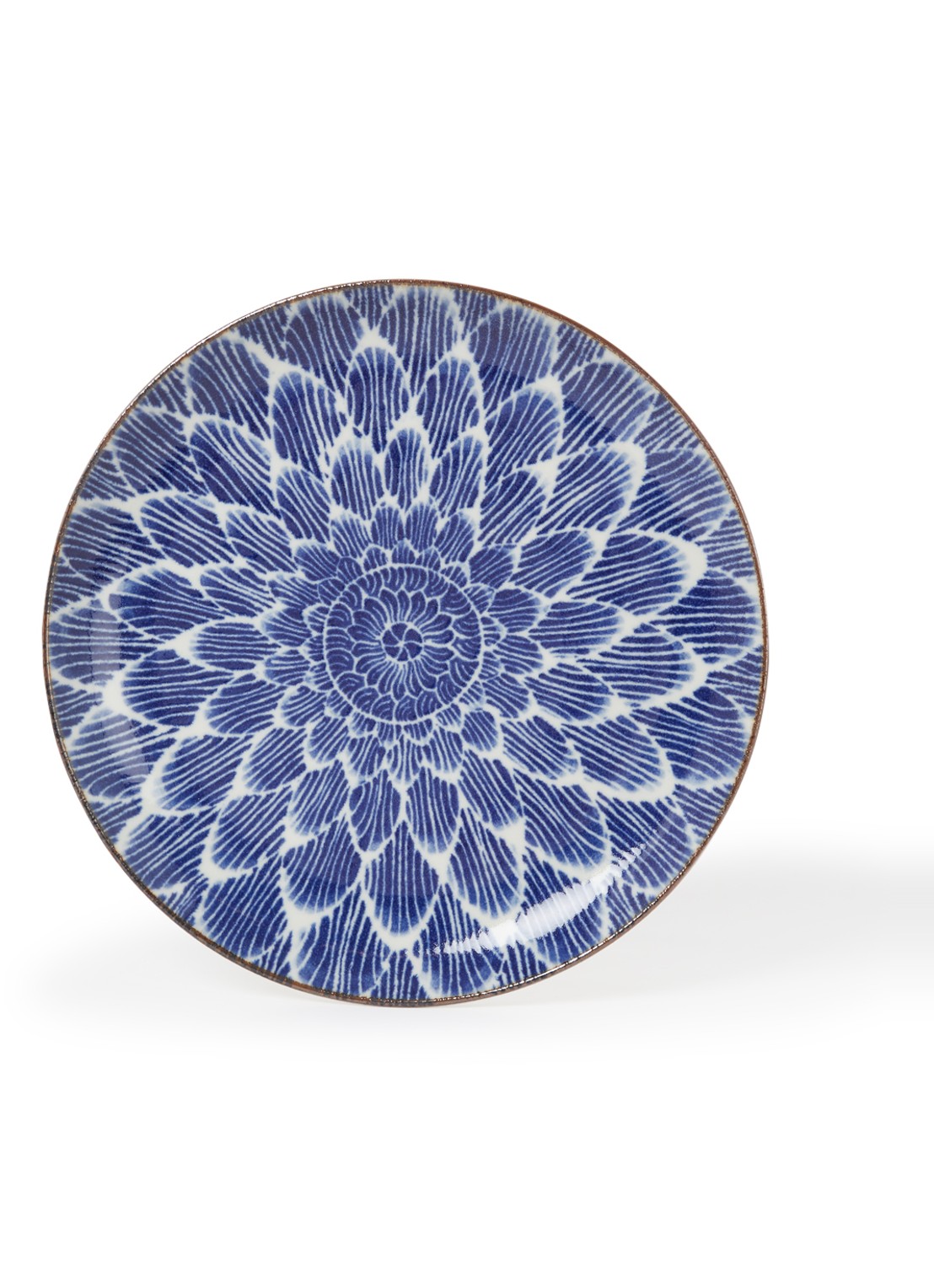 Tokyo Design Studio Ohuke Dahlia dinerbord 25 cm - voorkant 2 donkerblauw