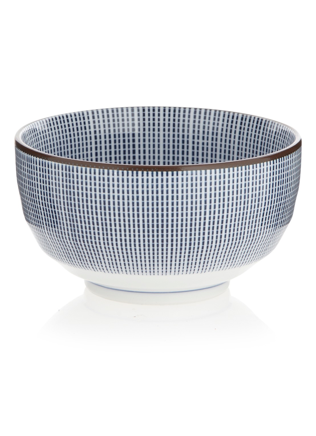 Tokyo Design Studio Sendan Blue Tokusa kom 13 cm - voorkant 2 donkerblauw