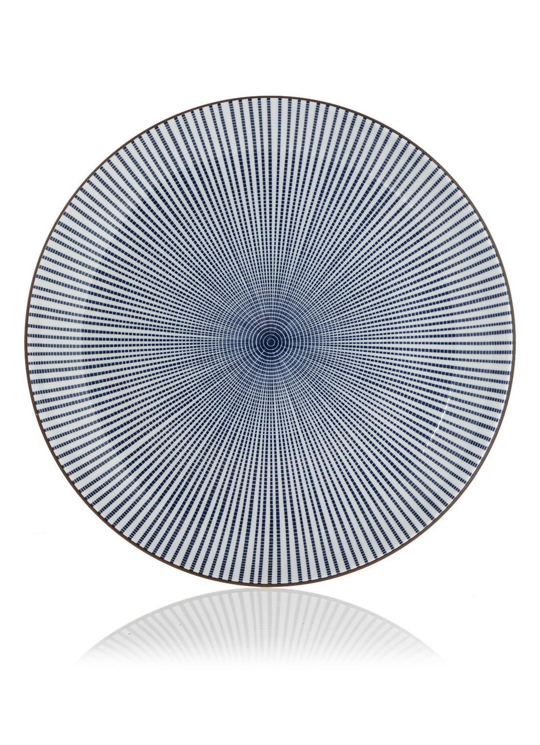 Tokyo Design Studio Sendan Blue Tokusa onderbord 30 cm - voorkant blauw