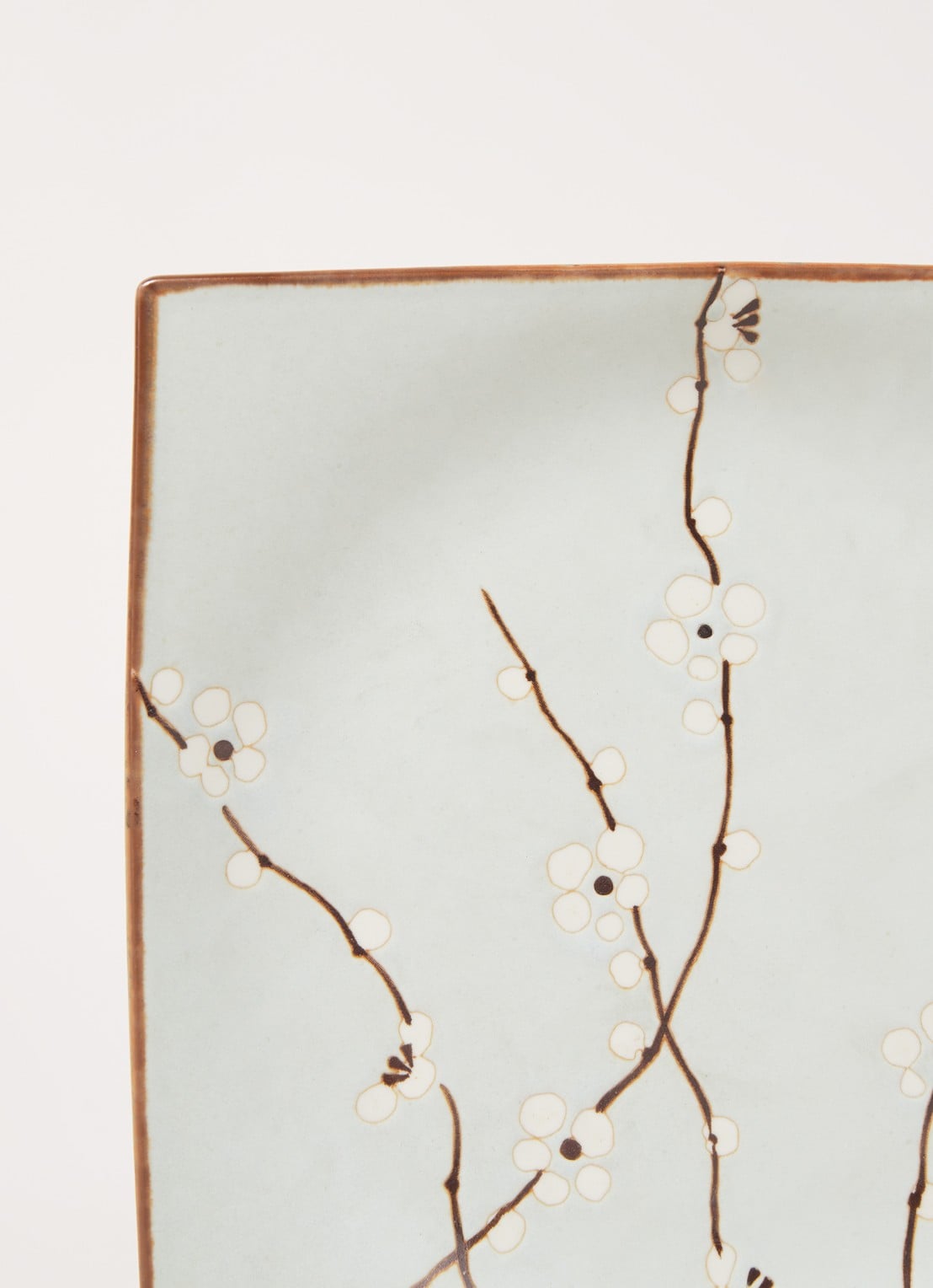 Tokyo Design Studio Soshun Blossom bord 23 x 23 cm - detail 3 lichtblauw