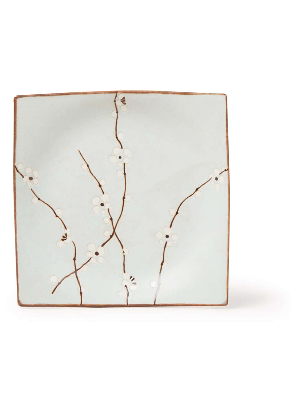 Tokyo Design Studio Soshun Blossom bord 23 x 23 cm - voorkant lichtblauw