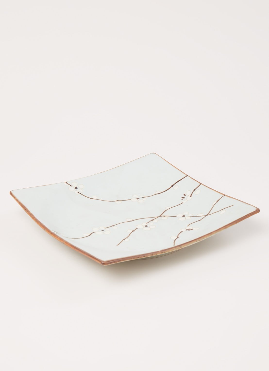 Tokyo Design Studio Soshun Blossom bord 23 x 23 cm - voorkant 2 lichtblauw