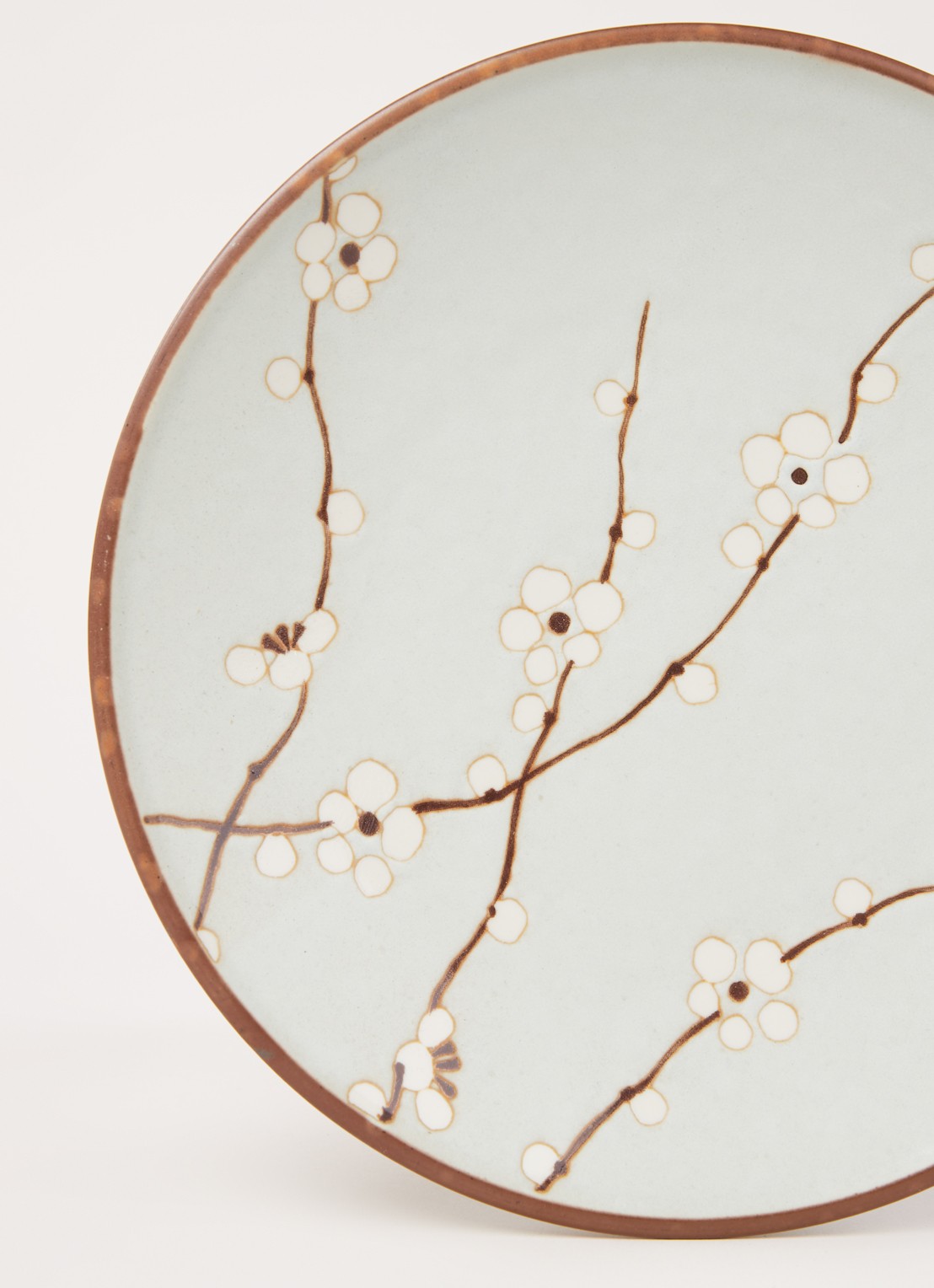 Tokyo Design Studio Soshun Blossom ontbijtbord 23 cm - detail mint