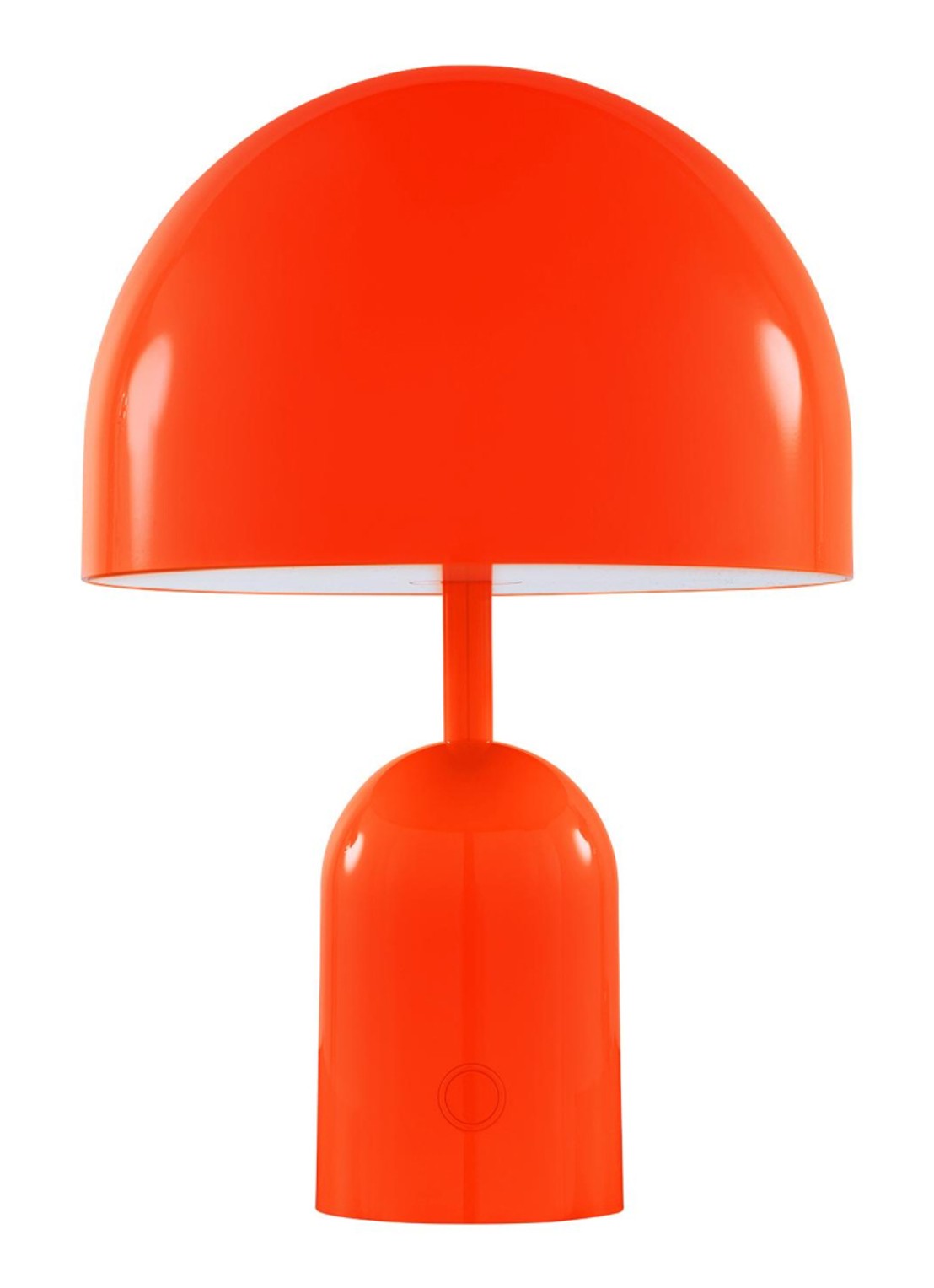 Tom Dixon Bell oplaadbaar LED tafellamp 28 cm - voorkant oranjerood