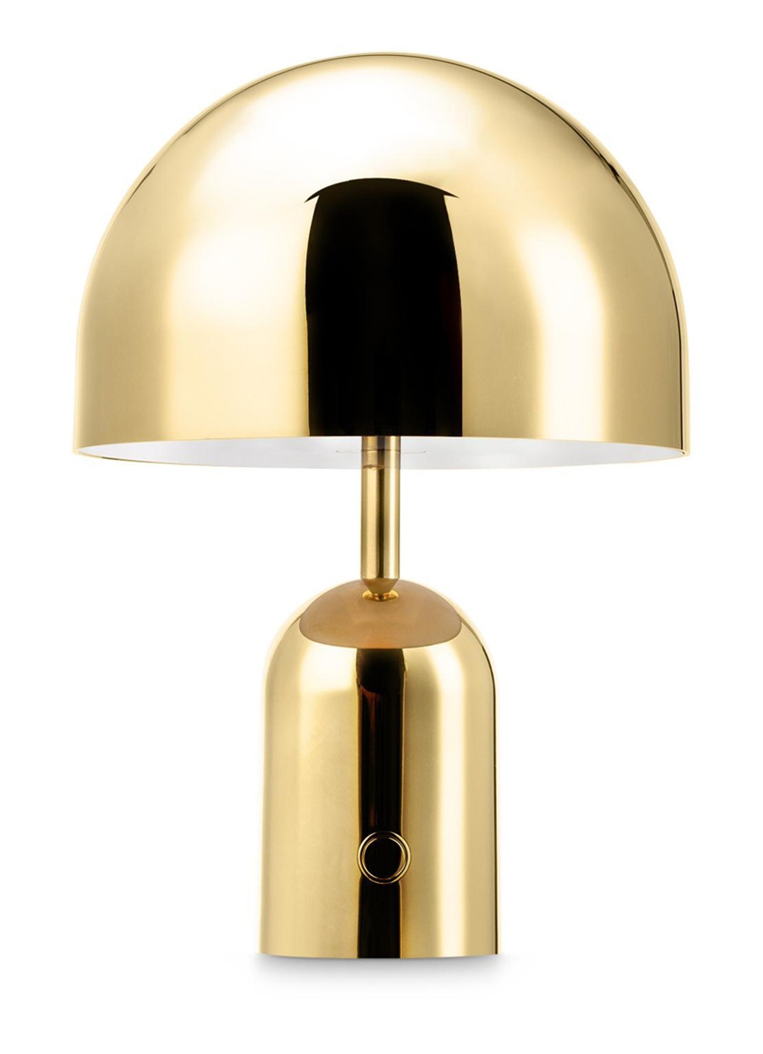 Tom Dixon Bell oplaadbare tafellamp LED 28 cm - voorkant goud