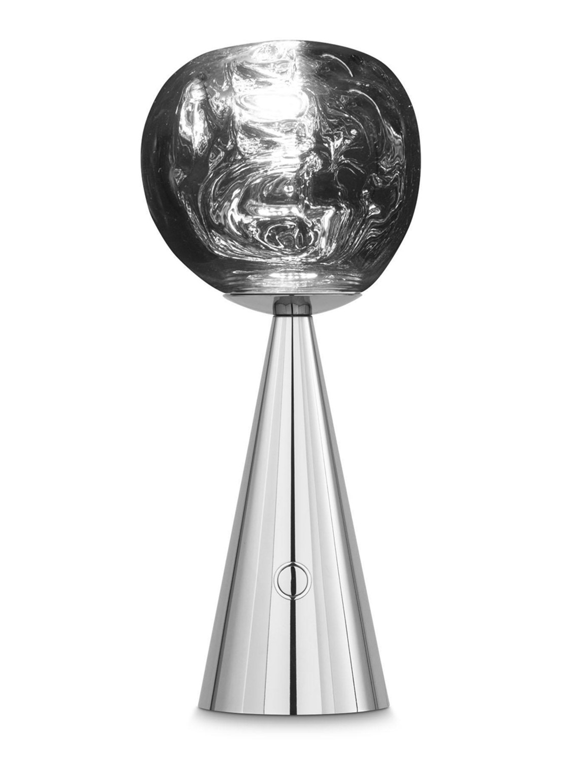 Tom Dixon Melt oplaadbaar LED tafellamp 28,5 cm - voorkant 3 zilver