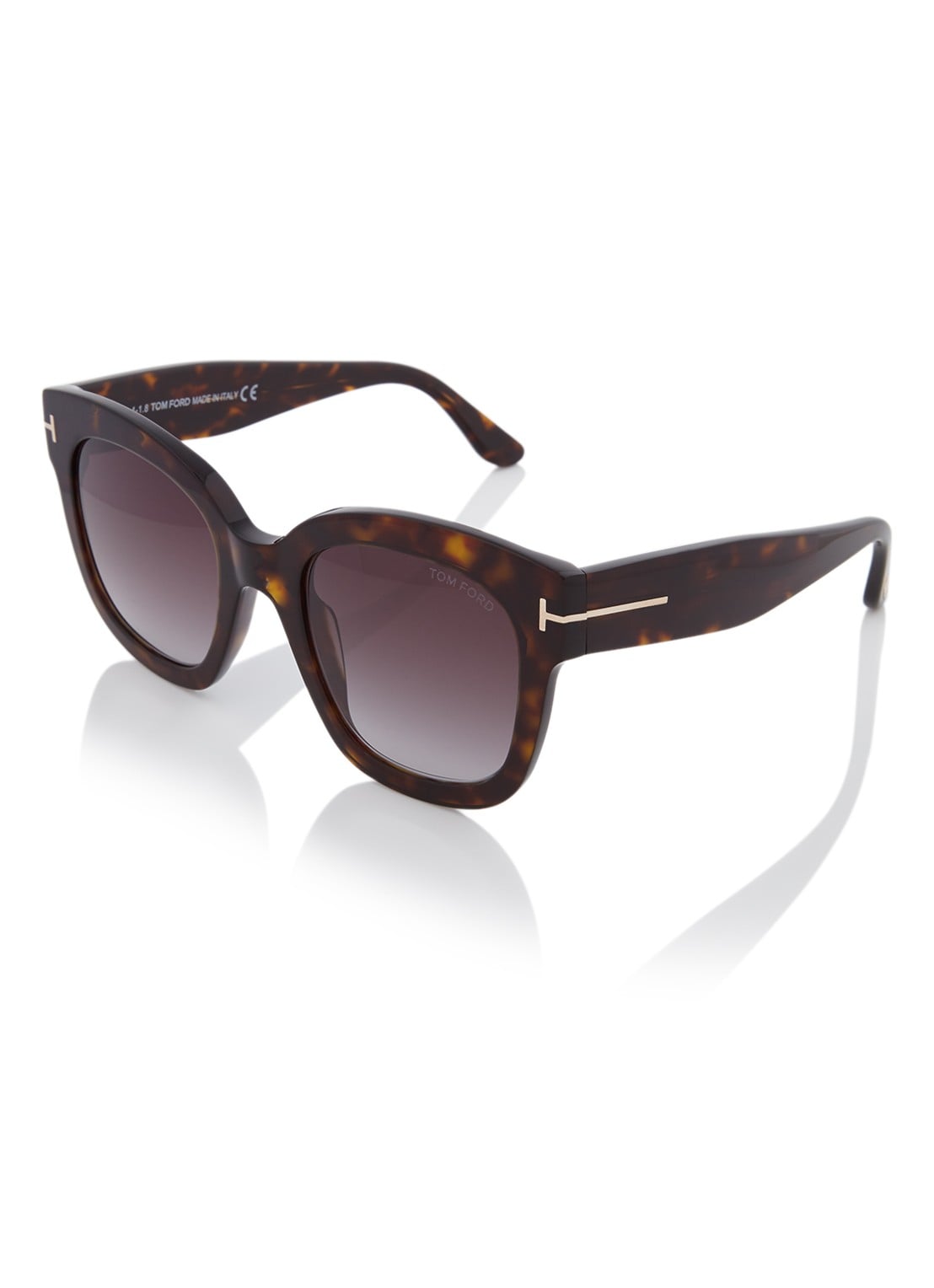 TOM FORD Beatrix-02 zonnebril FT0613 - voorkant donkerbruin
