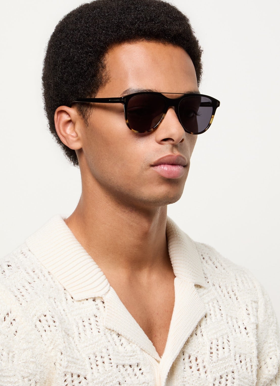 TOM FORD Damian-02 zonnebril TR001830 - voorkant 2 zwart