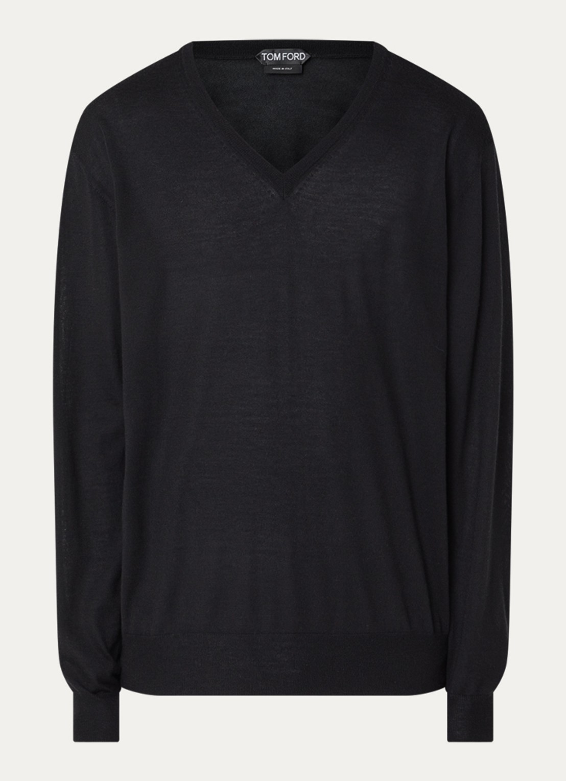 Tom Ford Fijngebreide pullover van kasjmier - voorkant 4 zwart