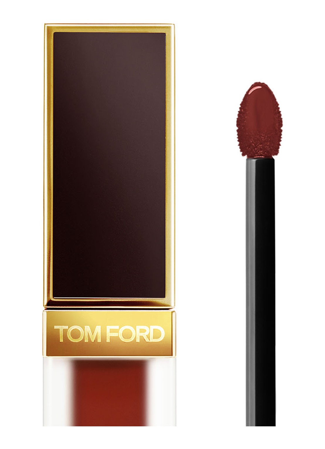 Tom Ford Liquid Lip Luxe Matte - vloeibare lipstick - detail 2 132 heatwave