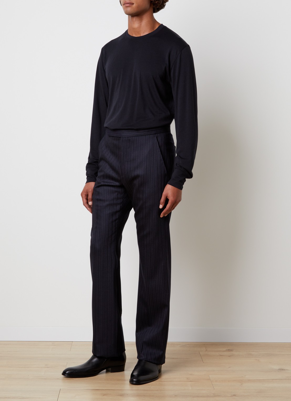 TOM FORD Longsleeve met ronde hals - voorkant 5 zwart