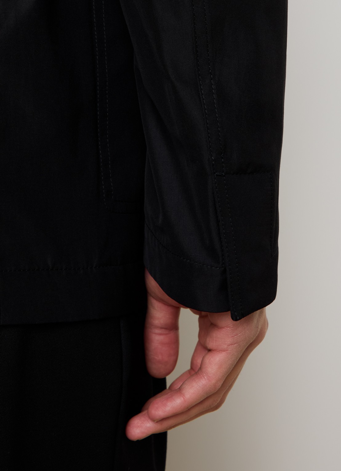 Tom Ford Parachute regular fit colbert met paspelzakken - detail 3 zwart