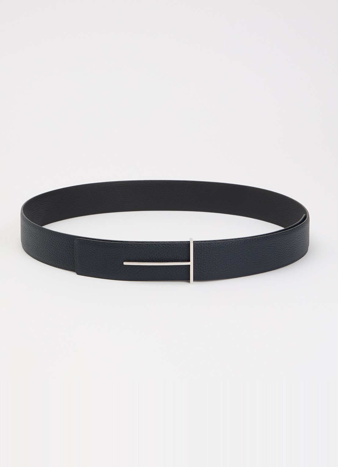 TOM FORD Riem van leer - voorkant donkerblauw