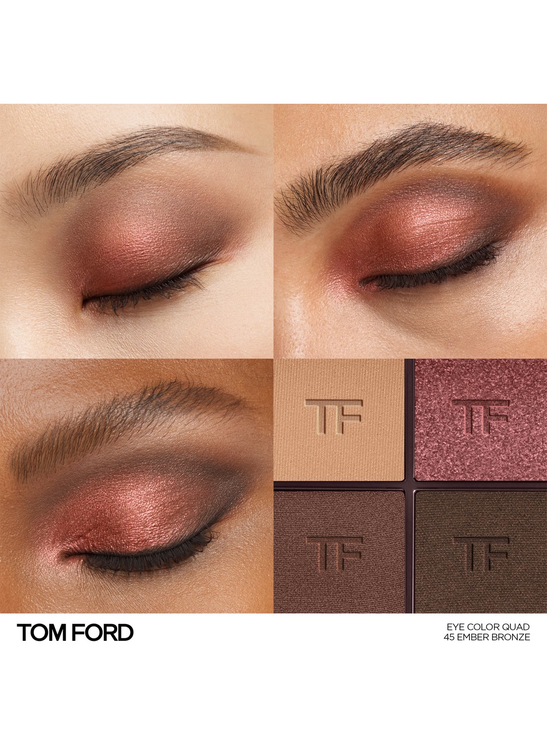 TOM FORD Runway Eye Color Quad Crème -  oogschaduw palette - detail 3 00 ember bronze