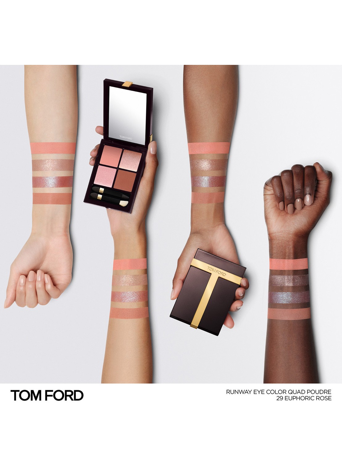 TOM FORD Runway Eye Color Quad Powder - oogschaduwpalet - detail euphoric rosé