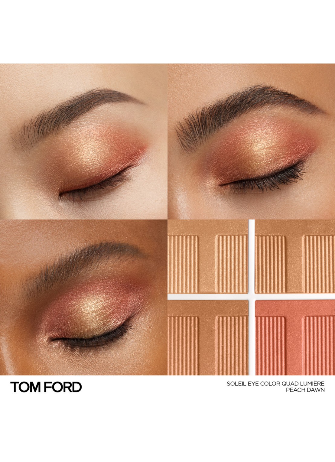 TOM FORD Soleil Eye Color Quad - oogschaduw palette - voorkant 2 peach dawn