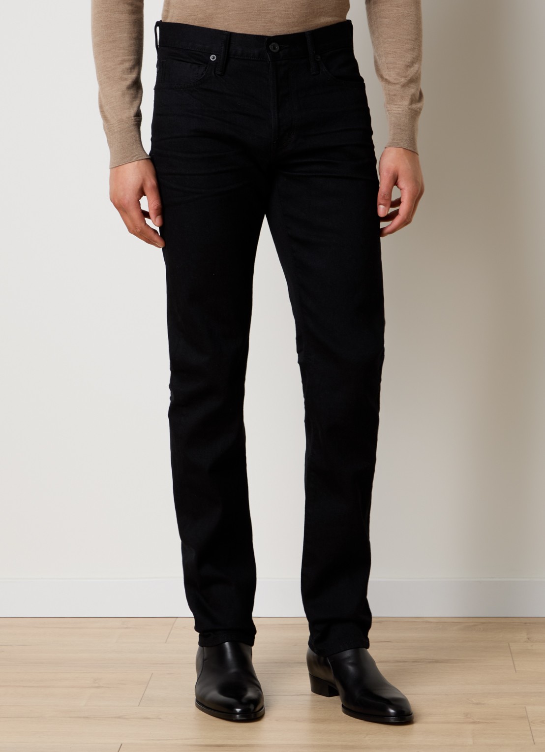 Tom Ford Straight leg jeans met steekzakken - detail 4 zwart