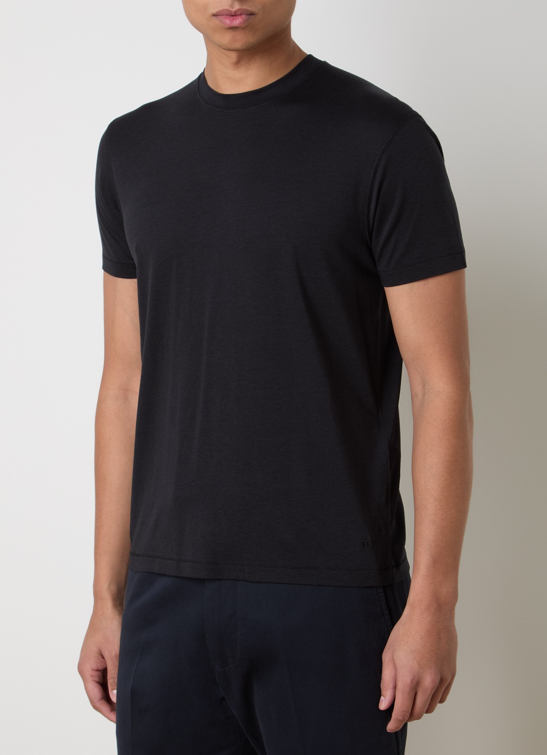 TOM FORD T-shirt met ronde hals - detail 3 zwart
