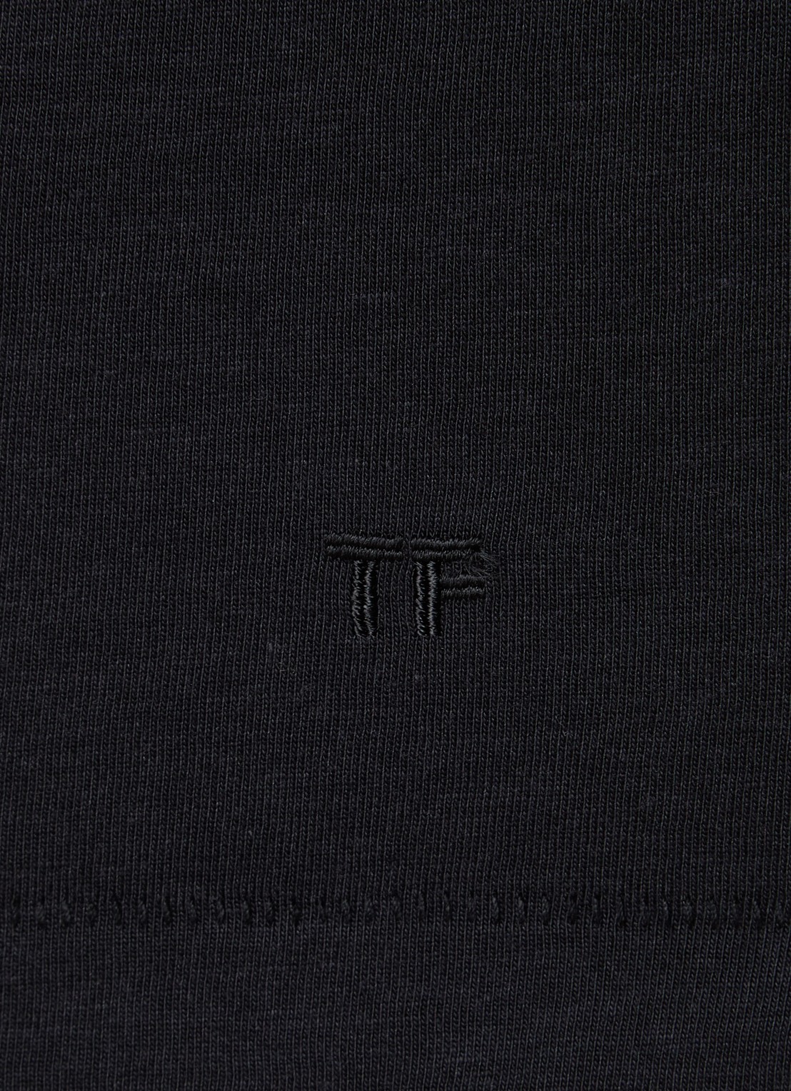 TOM FORD T-shirt met ronde hals - detail 4 zwart