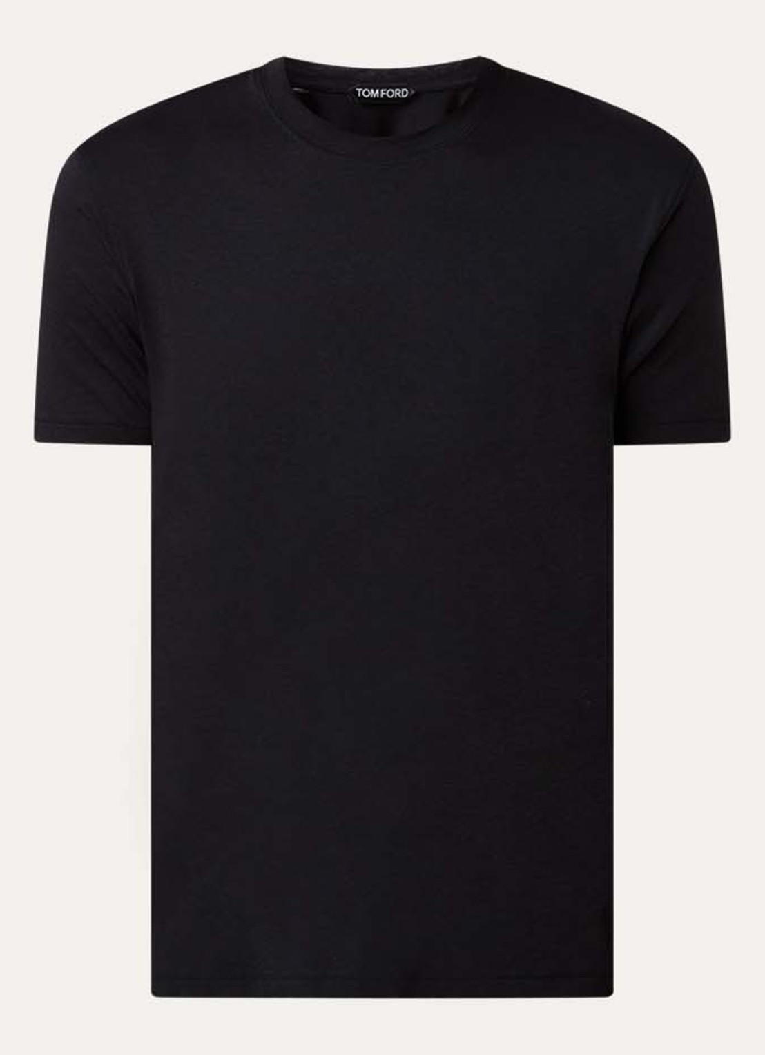 TOM FORD T-shirt met ronde hals - voorkant zwart