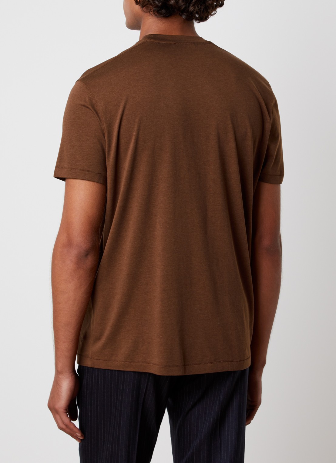 TOM FORD T-shirt met ronde hals - achterkant 3 cognac
