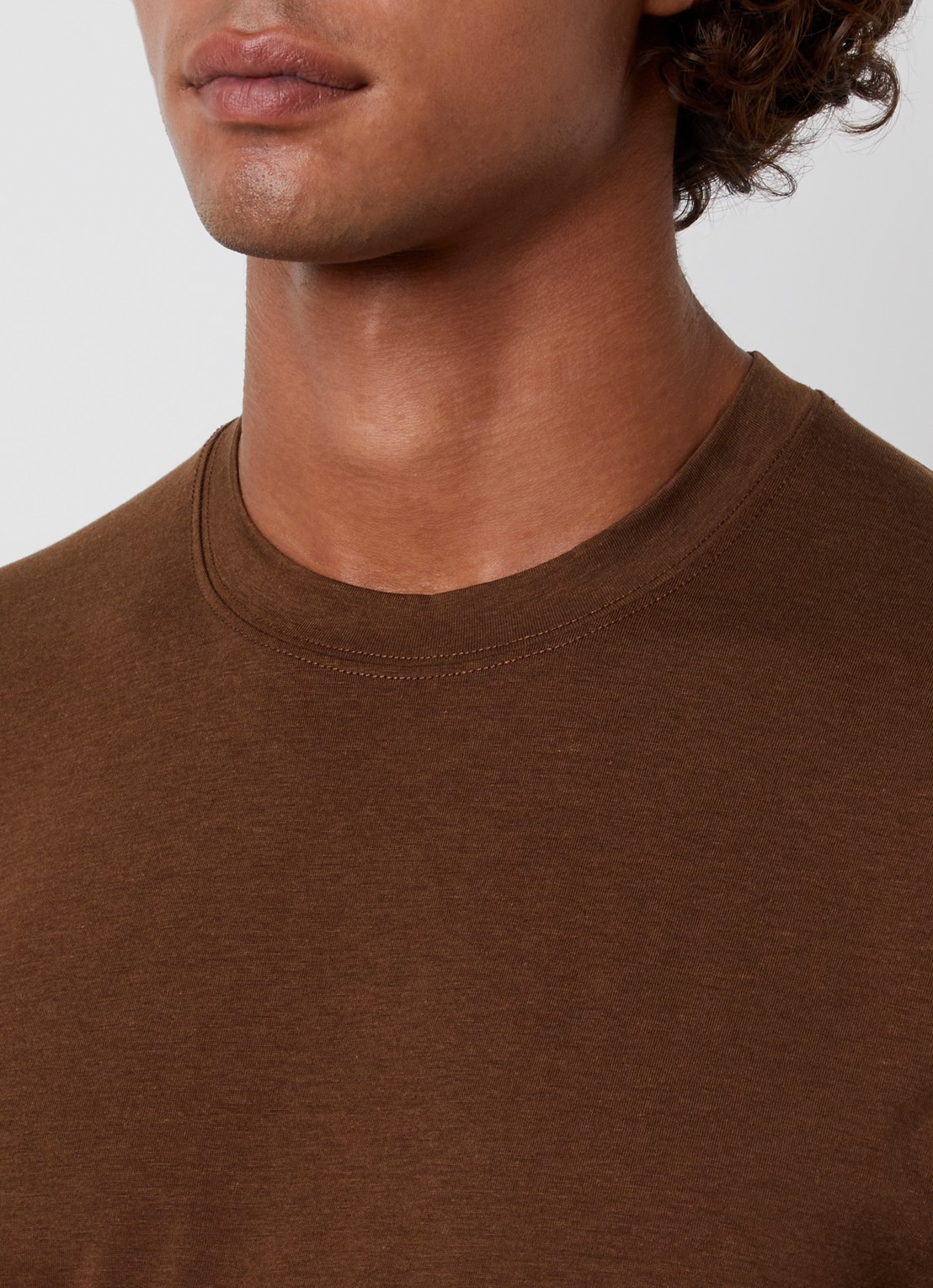TOM FORD T-shirt met ronde hals - detail 2 cognac