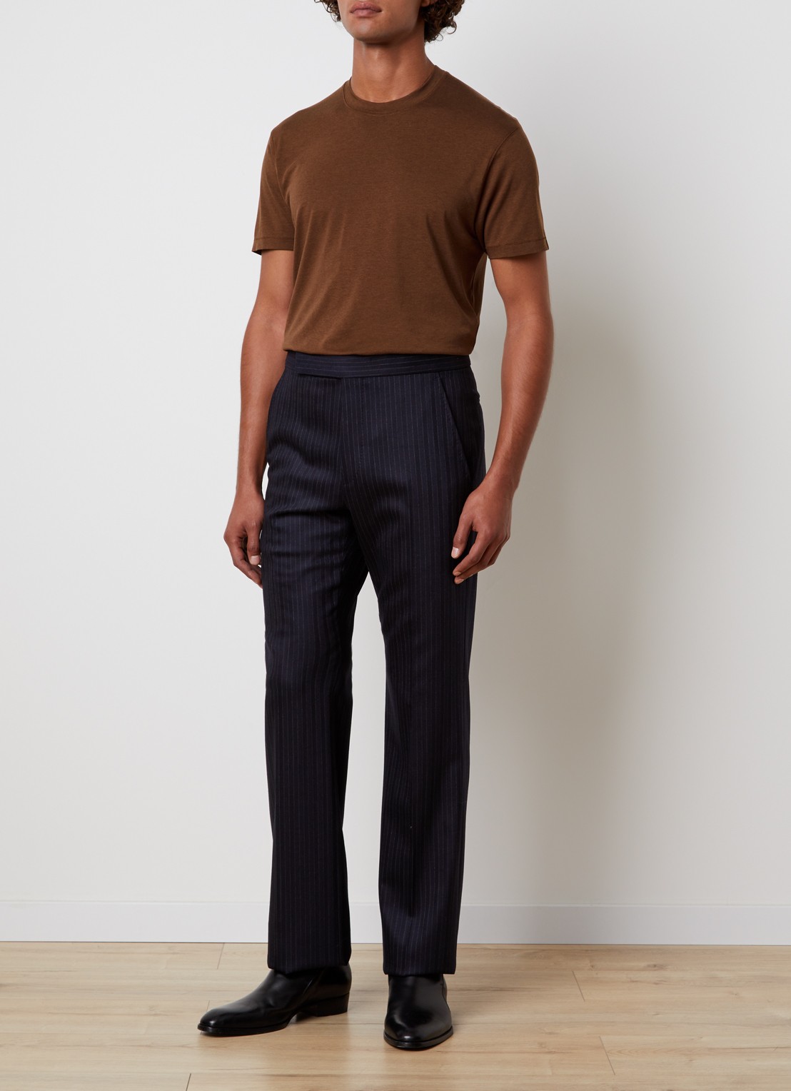 TOM FORD T-shirt met ronde hals - voorkant 5 cognac