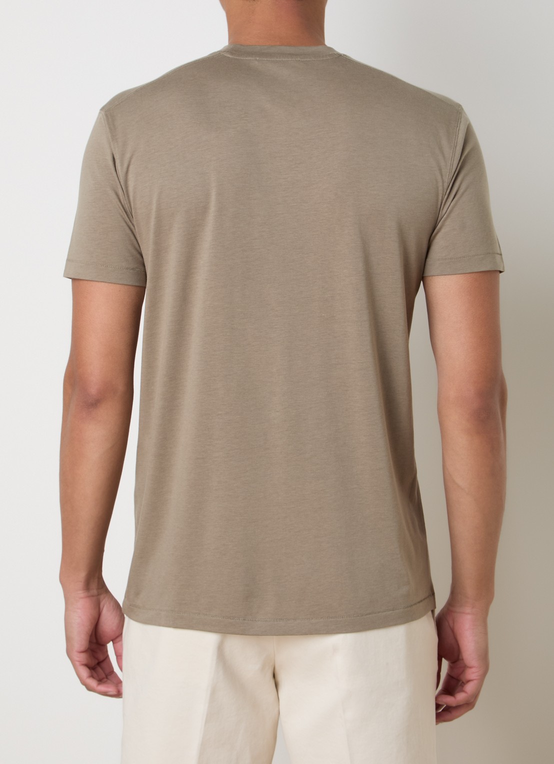 TOM FORD T-shirt met ronde hals - achterkant 5 olijfgroen