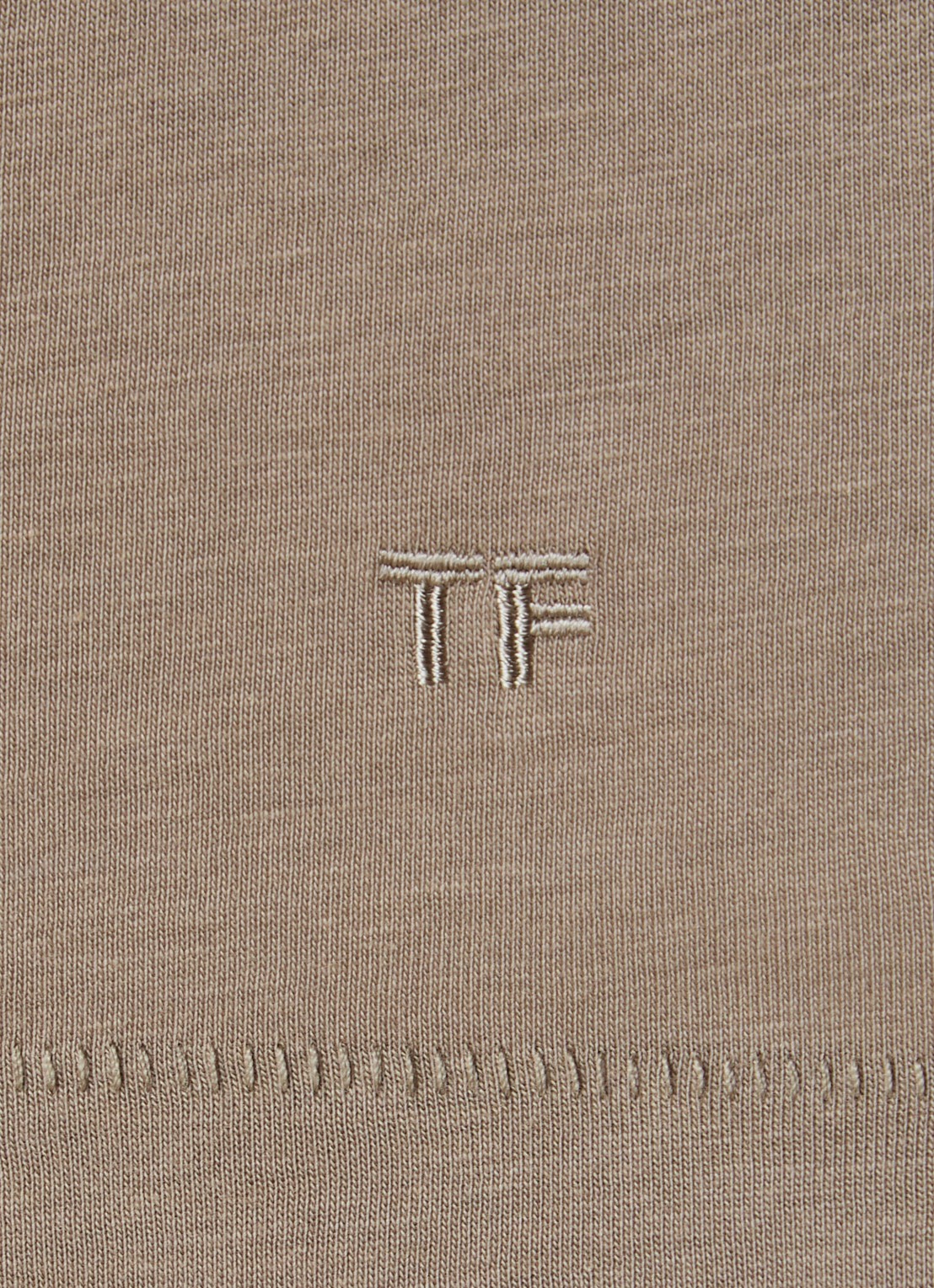 TOM FORD T-shirt met ronde hals - detail 4 olijfgroen
