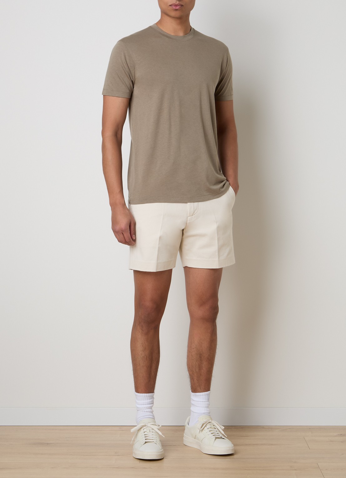 TOM FORD T-shirt met ronde hals - voorkant 2 olijfgroen