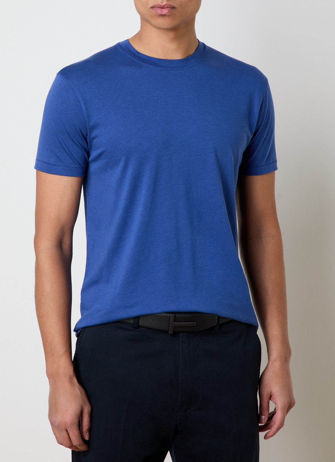 TOM FORD T-shirt met ronde hals - detail blauw