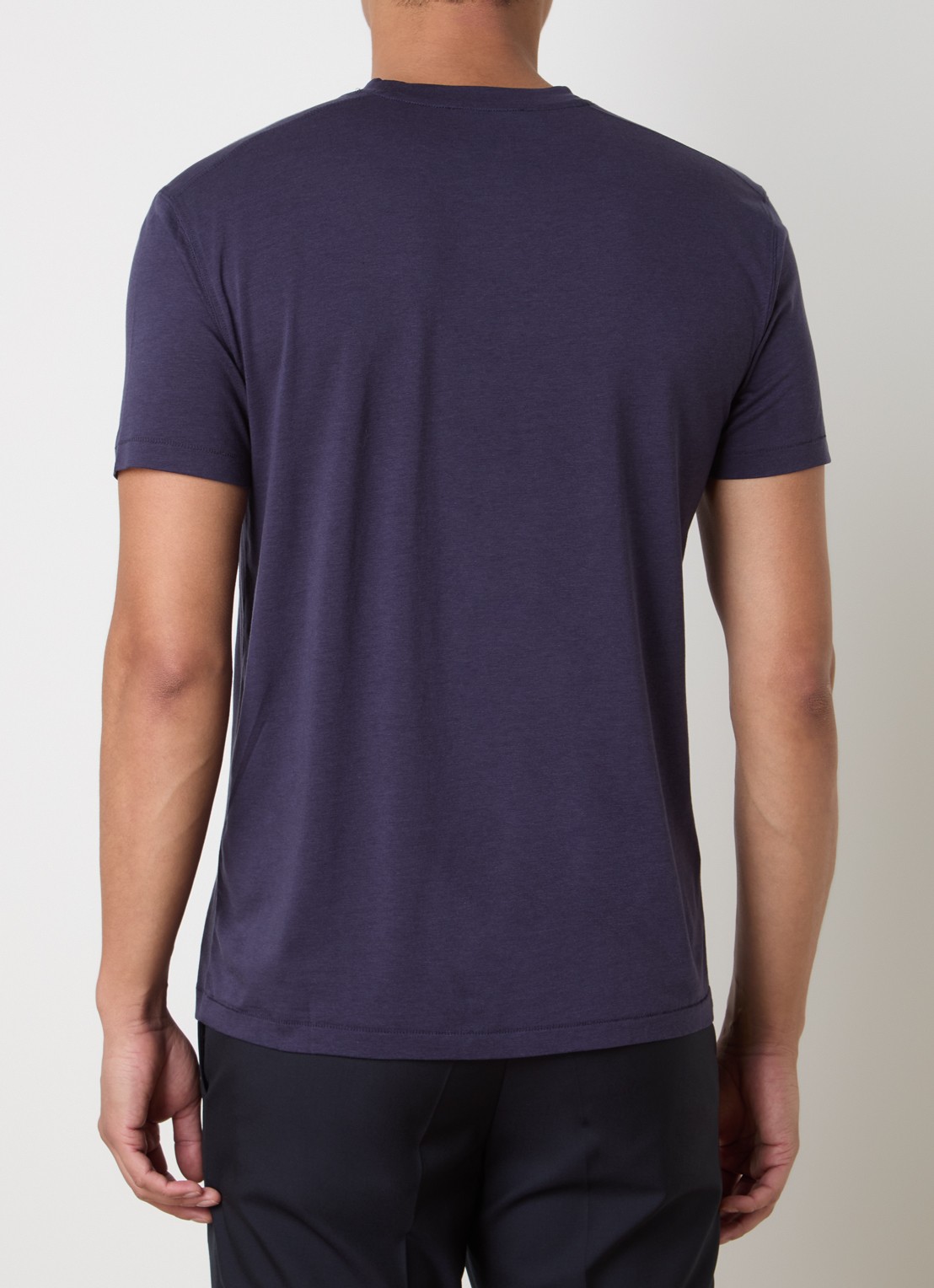 TOM FORD T-shirt met ronde hals - achterkant 5 donkerblauw