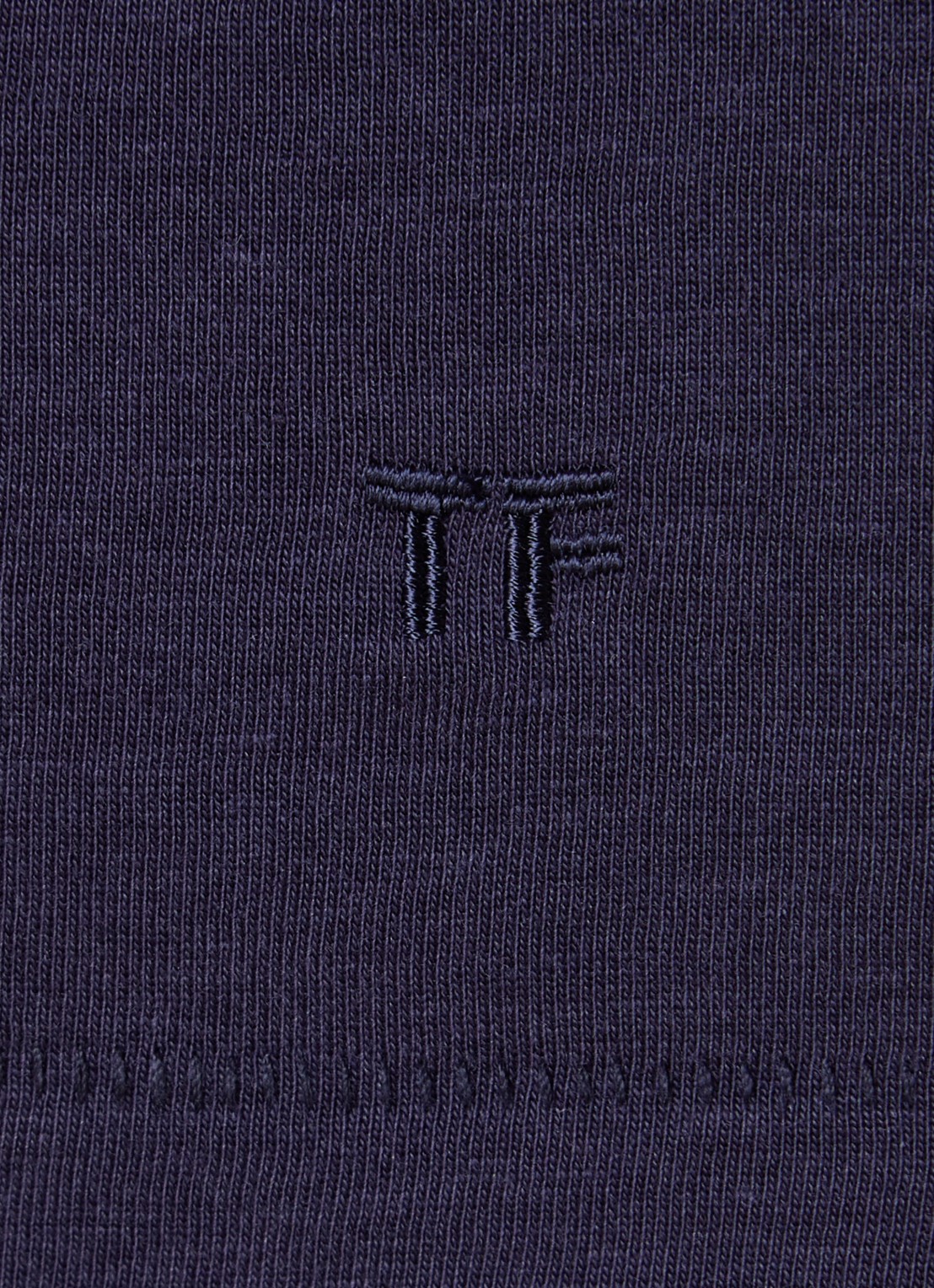 TOM FORD T-shirt met ronde hals - detail 2 donkerblauw