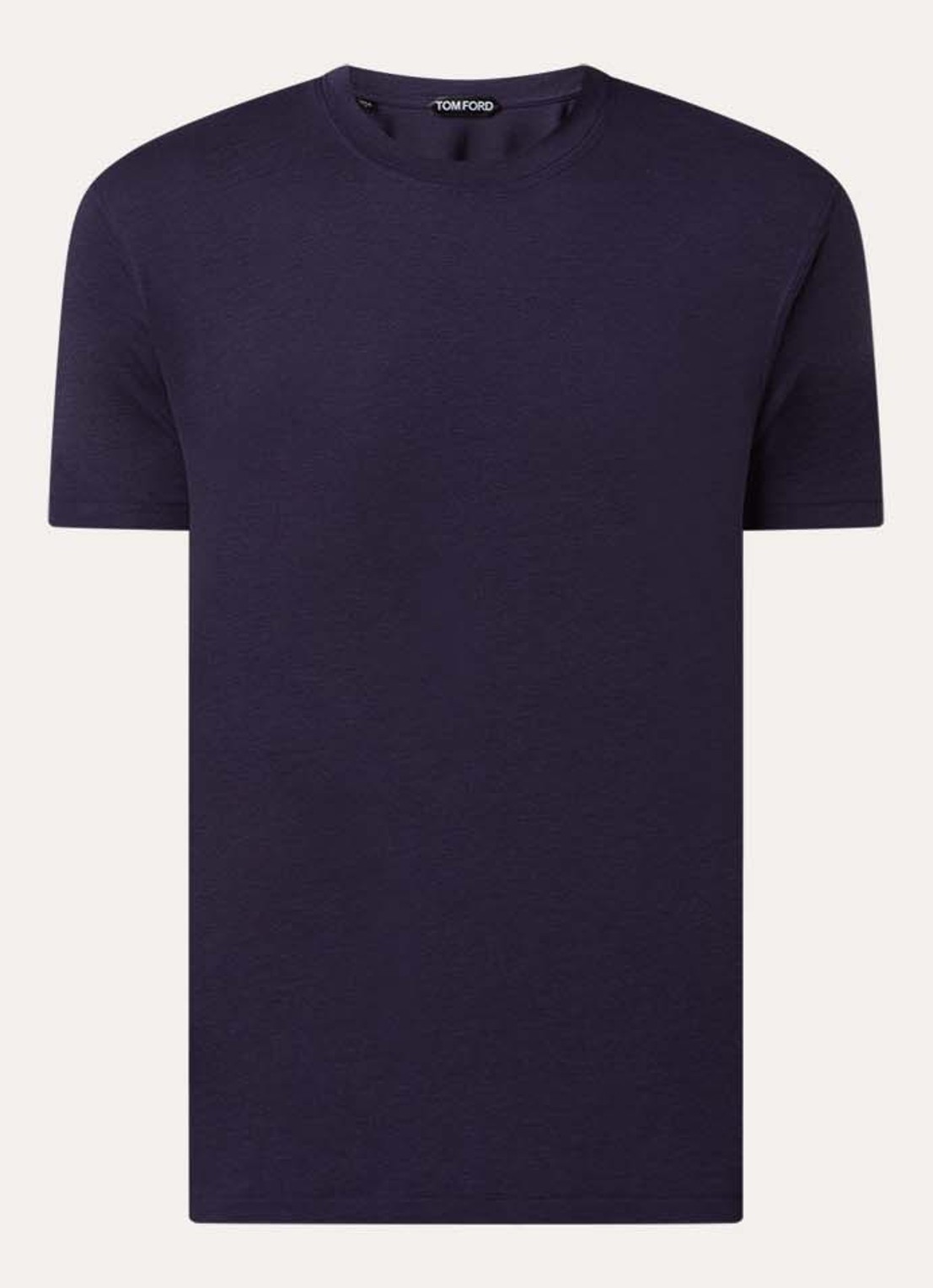 TOM FORD T-shirt met ronde hals - voorkant 3 donkerblauw