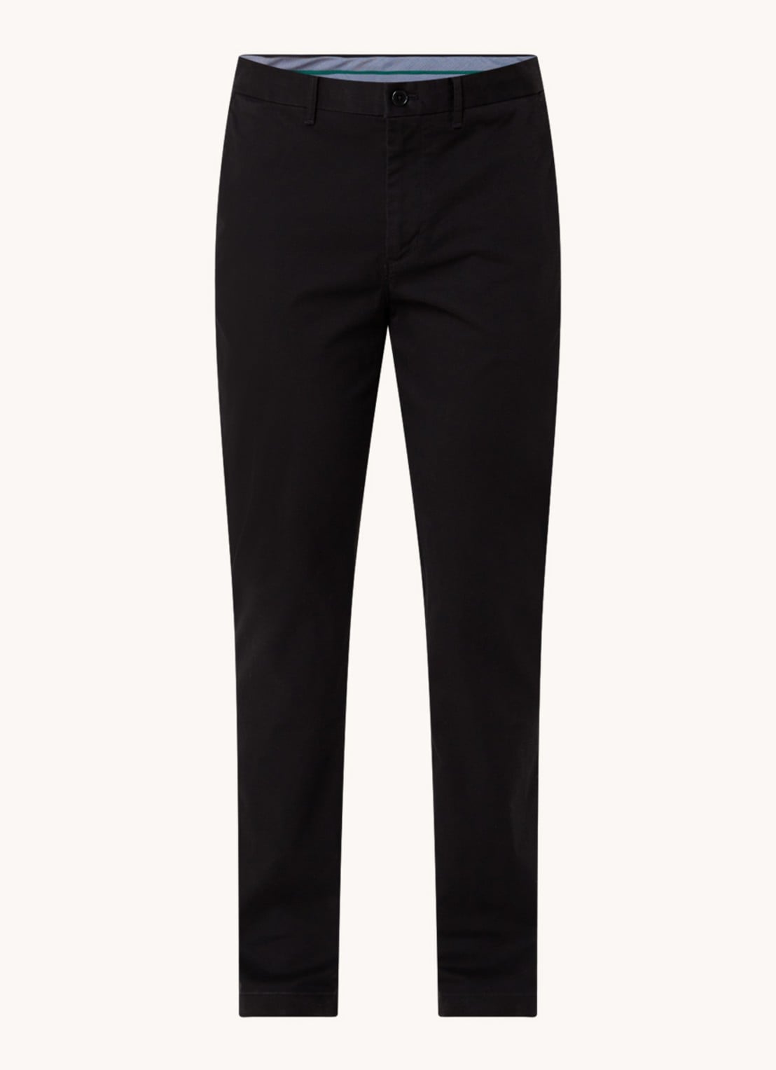 Tommy Hilfiger 1985 Denton straight fit chino met steekzakken - voorkant 3 zwart