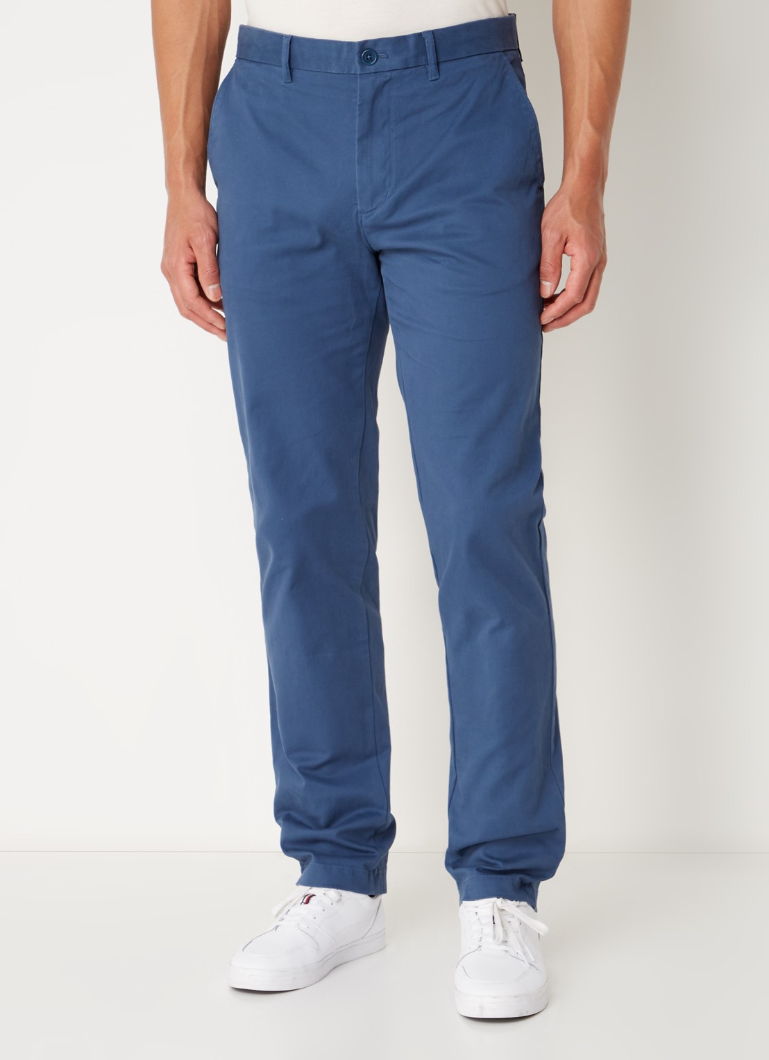 Tommy Hilfiger 1985 Denton straight fit chino met steekzakken - detail 4 petrol