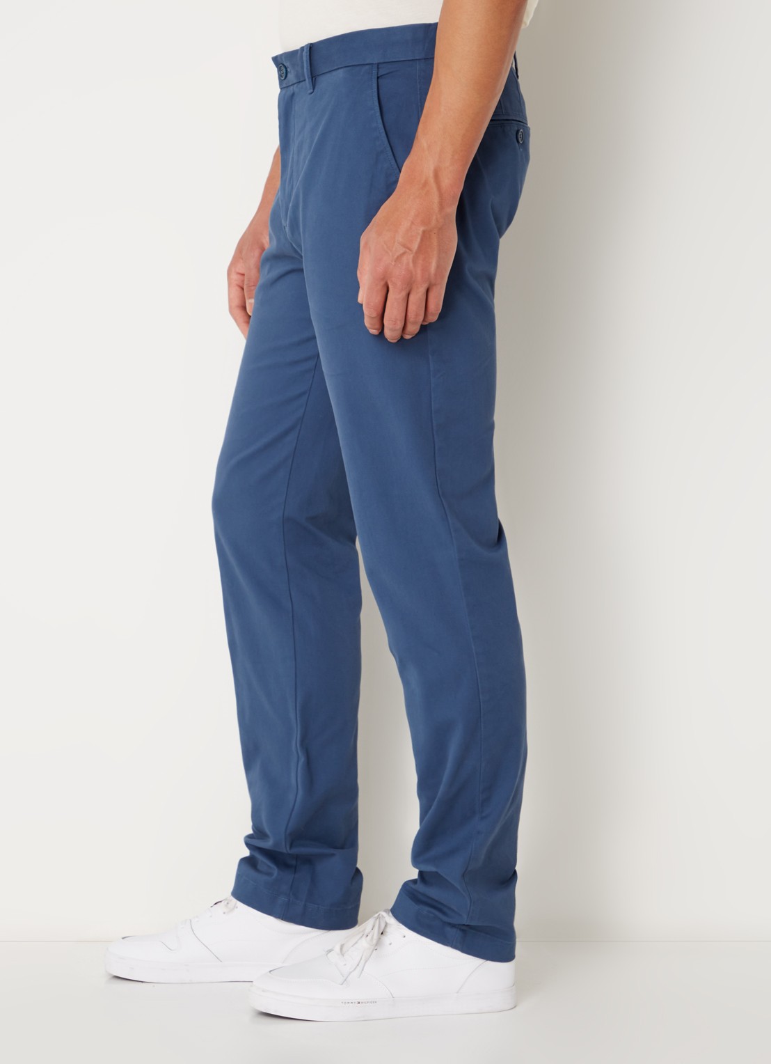 Tommy Hilfiger 1985 Denton straight fit chino met steekzakken - detail 5 petrol