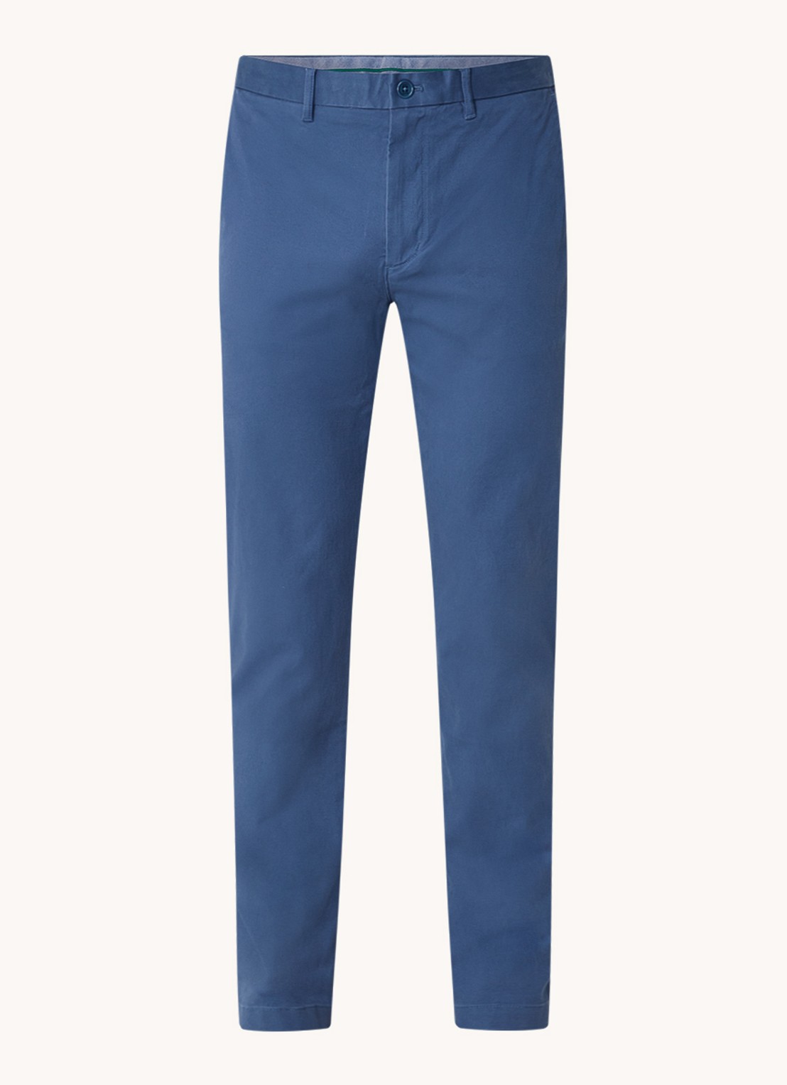 Tommy Hilfiger 1985 Denton straight fit chino met steekzakken - voorkant petrol