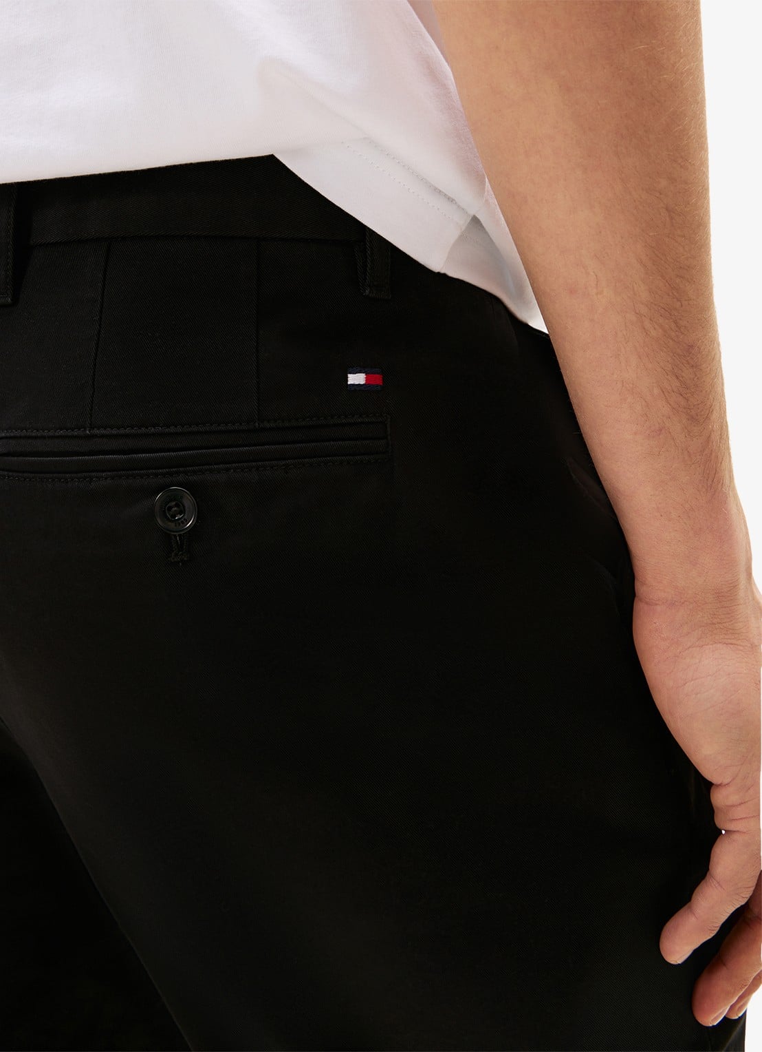 Tommy Hilfiger 1985 Denton straight fit chino met steekzakken - detail 9 zwart
