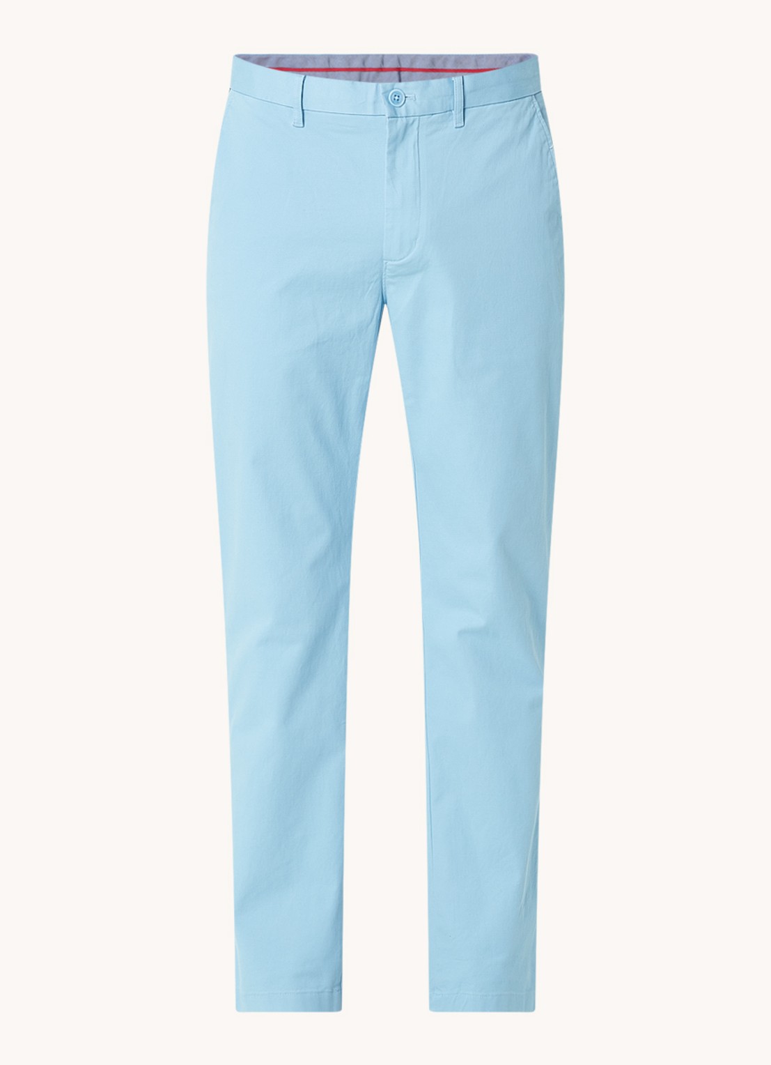 Tommy Hilfiger 1985 Denton straight fit chino met steekzakken - voorkant 4 lichtblauw