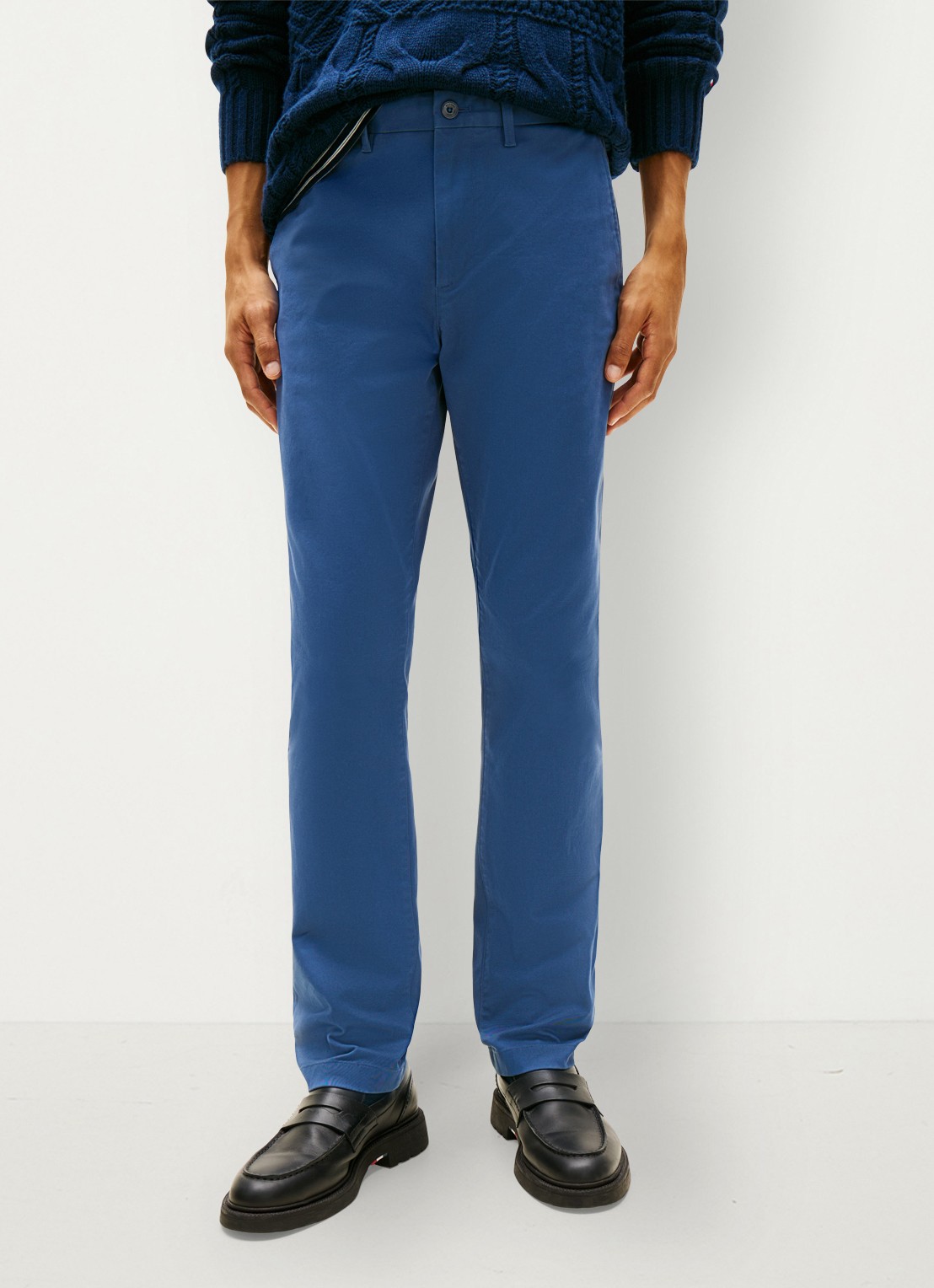 Tommy Hilfiger 1985 Denton straight fit chino met steekzakken - detail 6 petrol