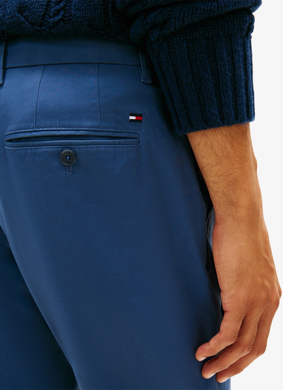 Tommy Hilfiger 1985 Denton straight fit chino met steekzakken - detail 7 petrol