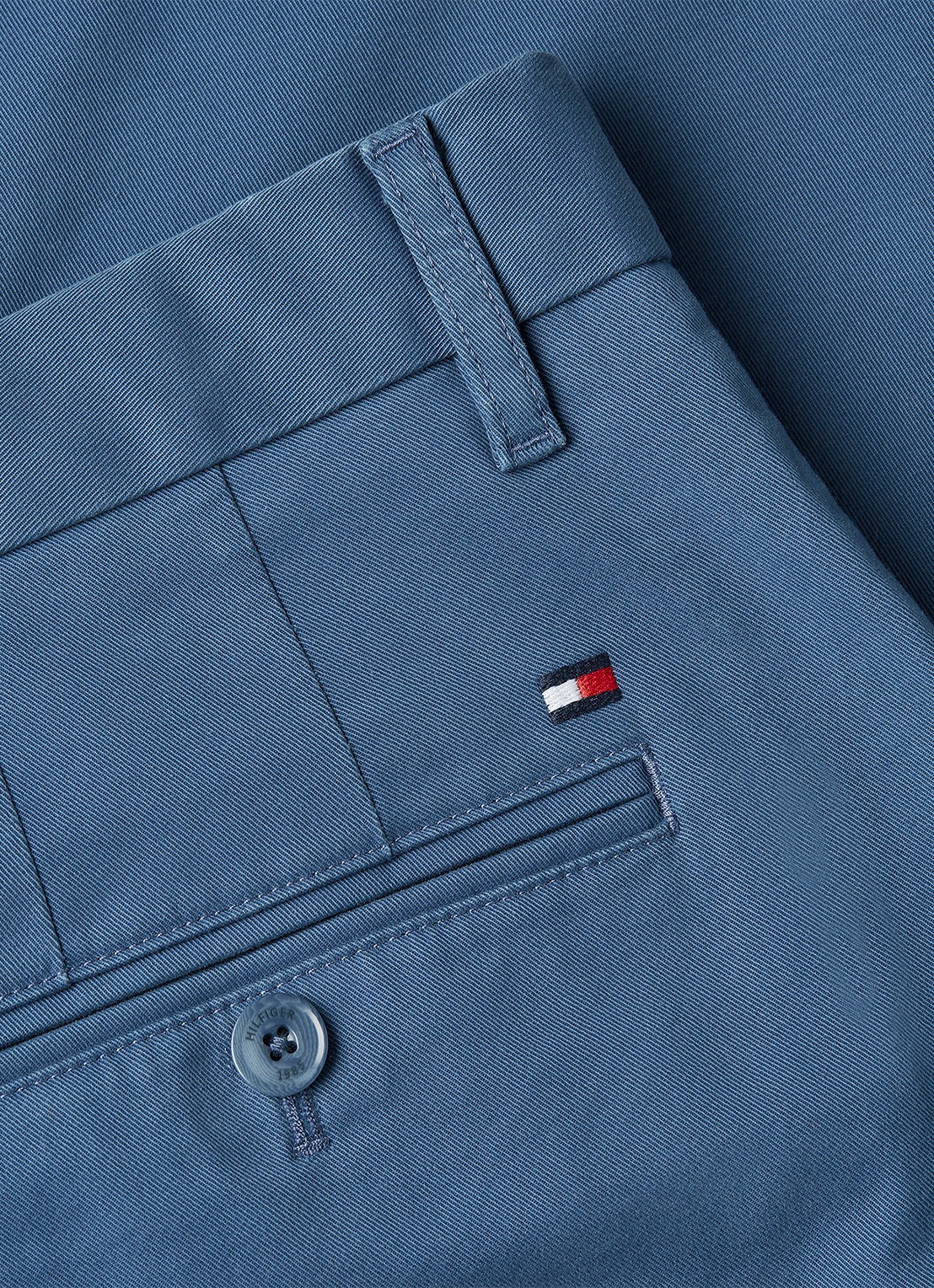 Tommy Hilfiger 1985 Denton straight fit chino met steekzakken - detail 8 petrol