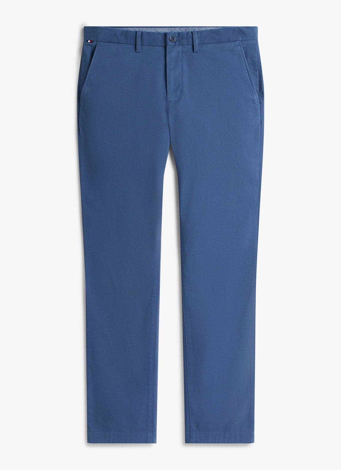Tommy Hilfiger 1985 Denton straight fit chino met steekzakken - voorkant 3 petrol
