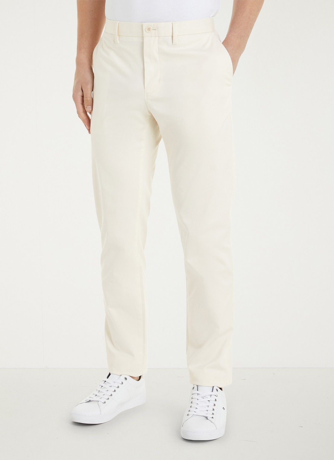 Tommy Hilfiger 1985 Denton straight fit chino met steekzakken - detail 2 beige