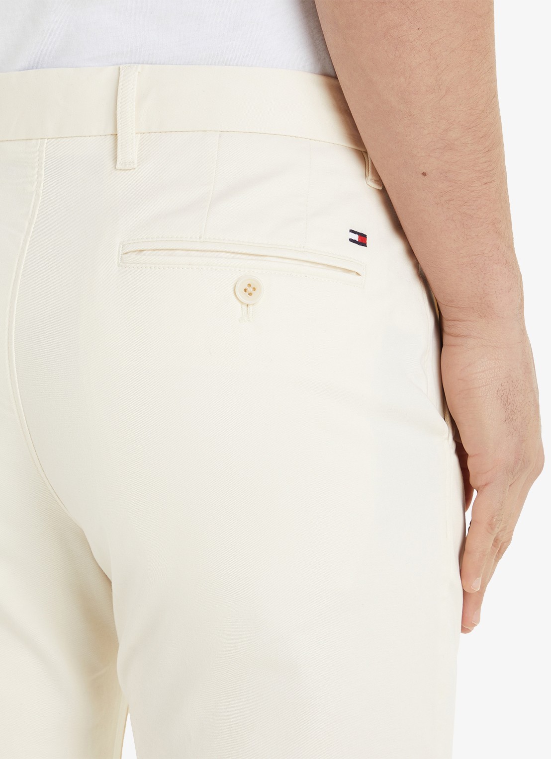 Tommy Hilfiger 1985 Denton straight fit chino met steekzakken - detail 3 beige